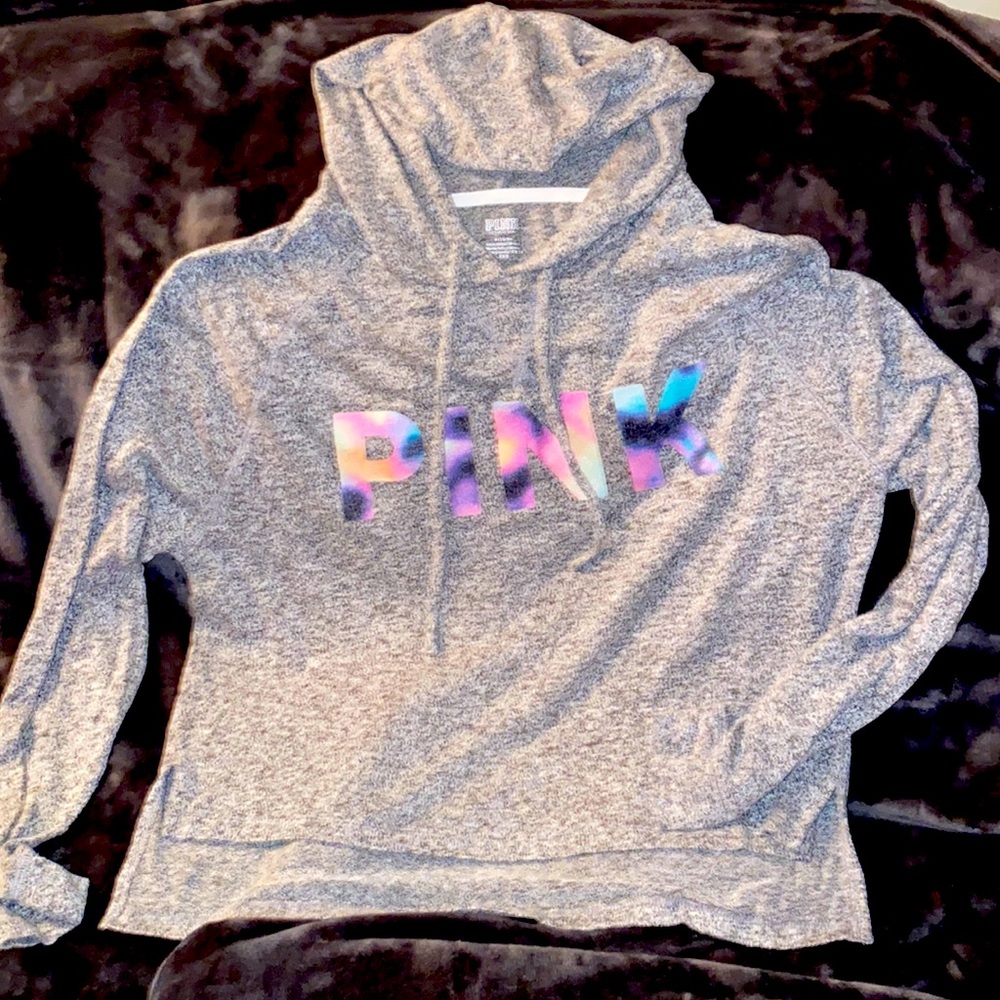 Victoria’s Secret PINK Terry Cropped Hoodie - Size M